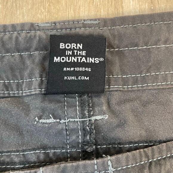 KUHL Capri Pants Women’s 4 Gray Outdoor Stretch Cargo Hiking Nylon Blend - Picture 8 of 14